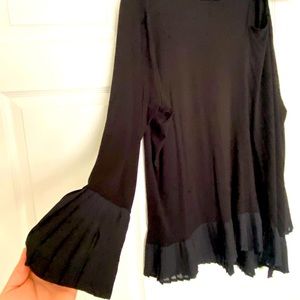 Black (one) cold shoulder blouse. Size 2.